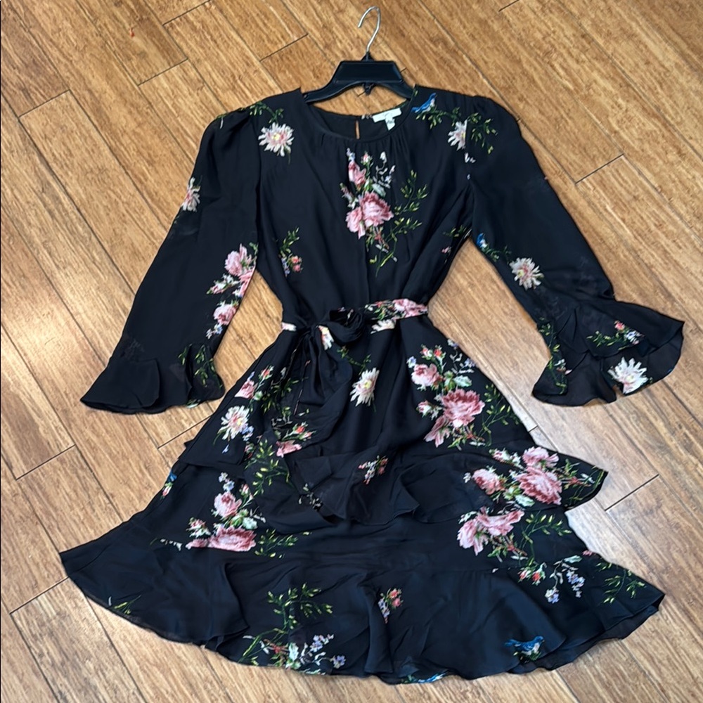 Joie Floral Black Dress